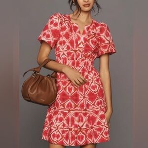 NWT Anthropologie Somerset Smocked Poplin Dress